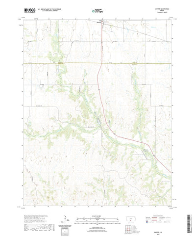 United States Geological Survey Sawyer, KS (2022, 24000-Scale) digital map