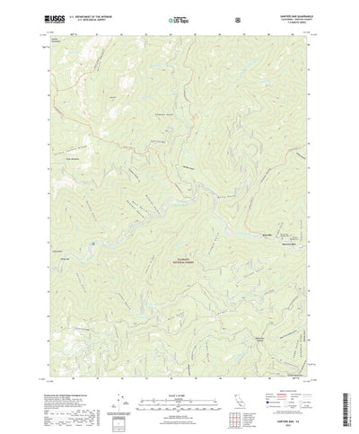 United States Geological Survey Sawyers Bar, CA (2022, 24000-Scale) digital map