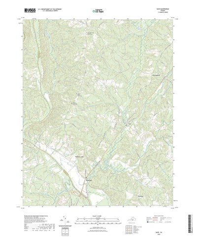 United States Geological Survey Saxe, VA (2022, 24000-Scale) digital map