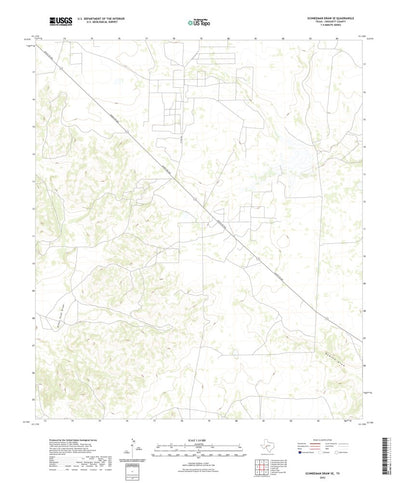 United States Geological Survey Schneeman Draw SE, TX (2022, 24000-Scale) digital map