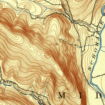 United States Geological Survey Schoharie, NY (1900, 62500-Scale) digital map