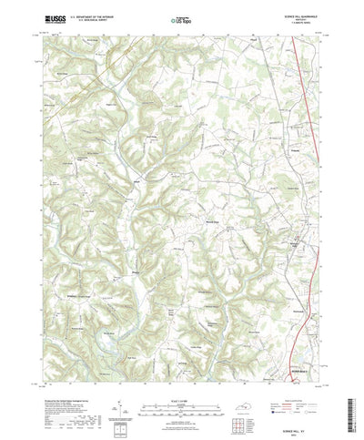 United States Geological Survey Science Hill, KY (2022, 24000-Scale) digital map