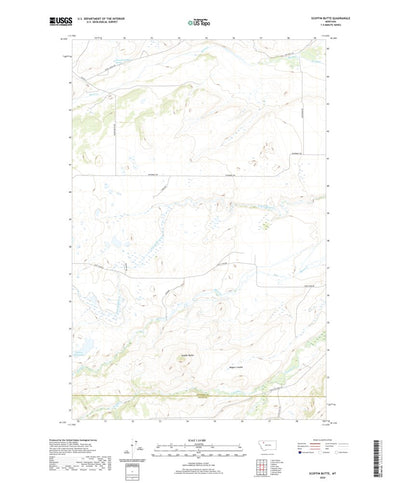 United States Geological Survey Scoffin Butte, MT (2020, 24000-Scale) digital map