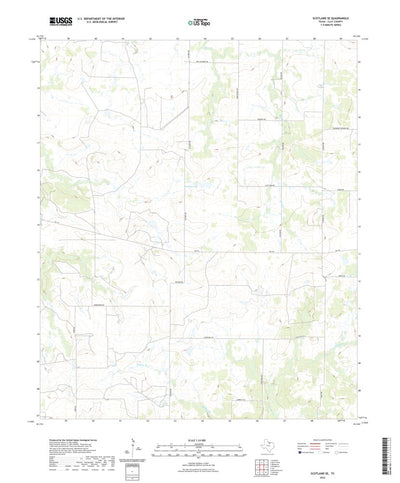 United States Geological Survey Scotland SE, TX (2022, 24000-Scale) digital map