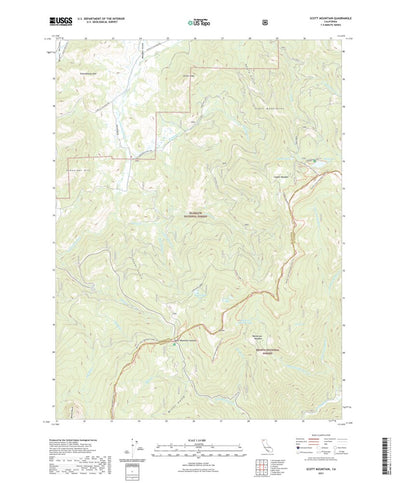 United States Geological Survey Scott Mountain, CA (2021, 24000-Scale) digital map