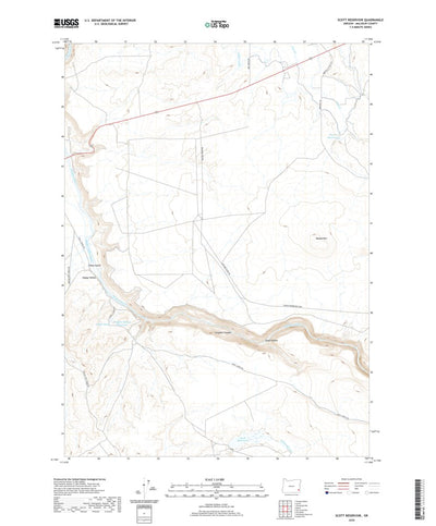 United States Geological Survey Scott Reservoir, OR (2020, 24000-Scale) digital map