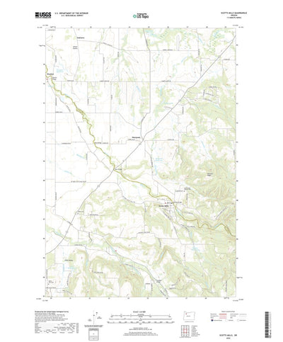 United States Geological Survey Scotts Mills, OR (2020, 24000-Scale) digital map