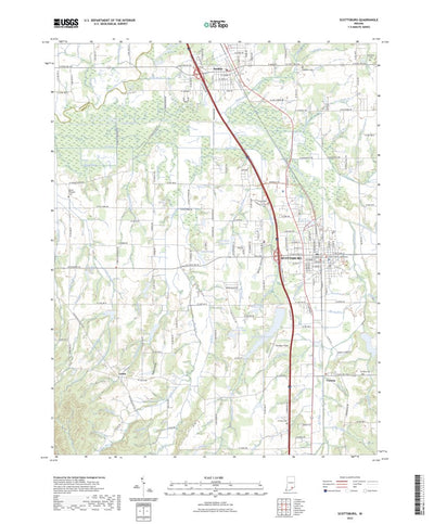 United States Geological Survey Scottsburg, IN (2022, 24000-Scale) digital map