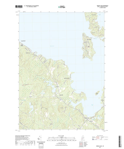 United States Geological Survey Sebago Lake, ME (2021, 24000-Scale) digital map