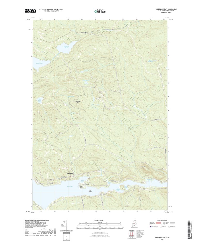 Sebec Lake East, ME (2021, 24000-Scale) Map by United States Geological ...
