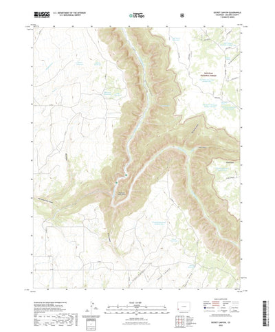 United States Geological Survey Secret Canyon, CO (2022, 24000-Scale) digital map