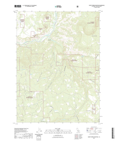 United States Geological Survey Secret Spring Mountain, CA (2022, 24000-Scale) digital map