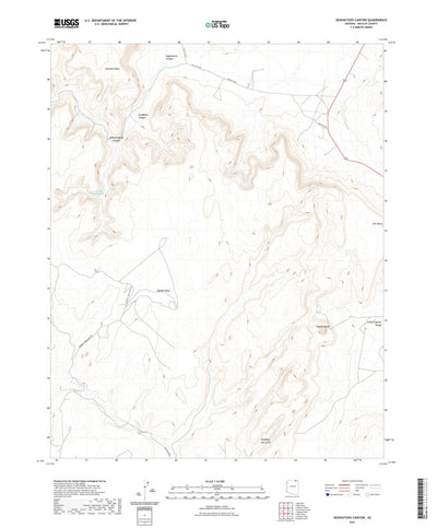 United States Geological Survey Segihatsosi Canyon, AZ (2021, 24000-Scale) digital map