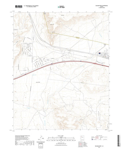 United States Geological Survey Seligman West, AZ (2021, 24000-Scale) digital map