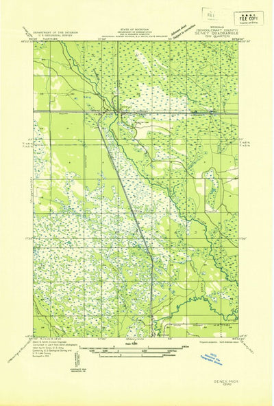 United States Geological Survey Seney, MI (1931, 31680-Scale) digital map