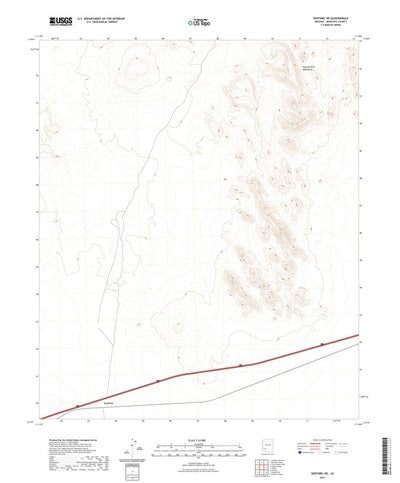 United States Geological Survey Sentinel NE, AZ (2021, 24000-Scale) digital map