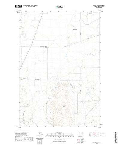 United States Geological Survey Service Buttes, OR (2020, 24000-Scale) digital map