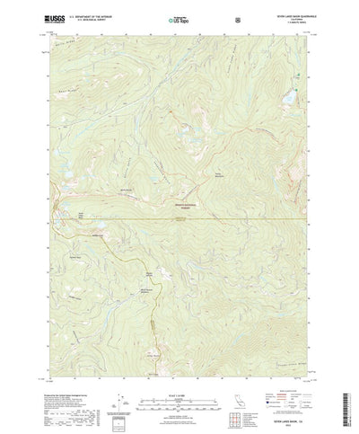 United States Geological Survey Seven Lakes Basin, CA (2022, 24000-Scale) digital map