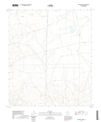 United States Geological Survey Sevenmile Corner, TX (2022, 24000-Scale) digital map