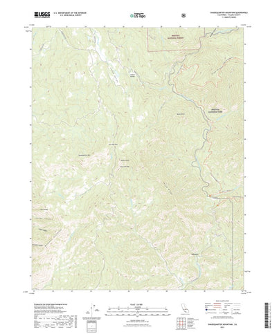 United States Geological Survey Shadequarter Mountain, CA (2021, 24000-Scale) digital map