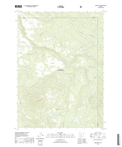 United States Geological Survey Shake Butte, OR (2020, 24000-Scale) digital map