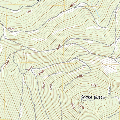 United States Geological Survey Shake Butte, OR (2020, 24000-Scale) digital map