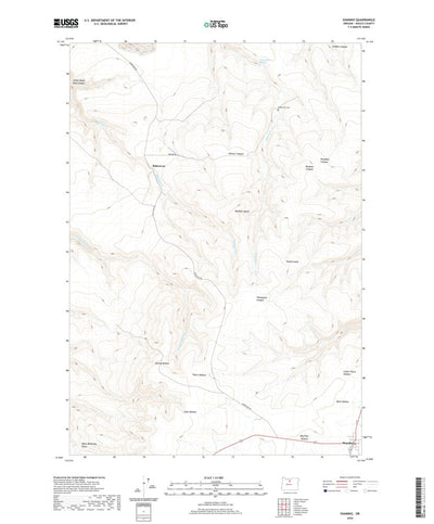 United States Geological Survey Shaniko, OR (2020, 24000-Scale) digital map