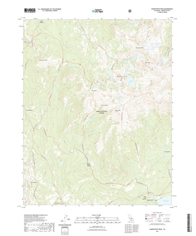 United States Geological Survey Sharktooth Peak, CA (2021, 24000-Scale) digital map