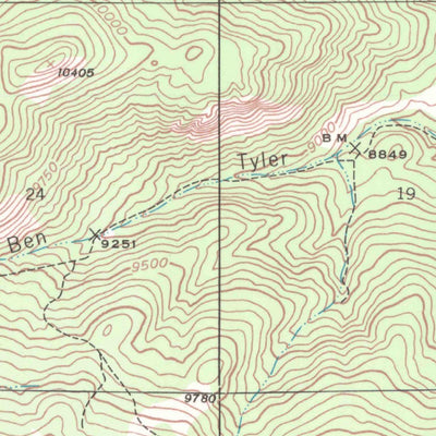 United States Geological Survey Shawnee, CO (1945, 24000-Scale) digital map