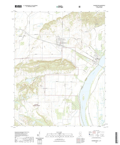 United States Geological Survey Shawneetown, IL (2021, 24000-Scale) digital map