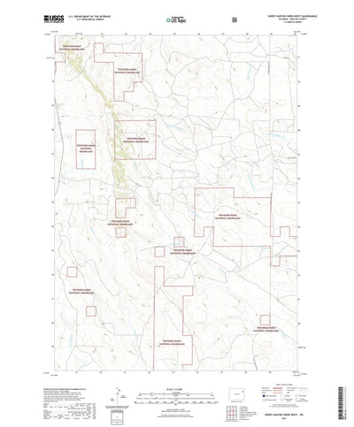 United States Geological Survey Sheep Canyon Creek West, WY (2021, 24000-Scale) digital map