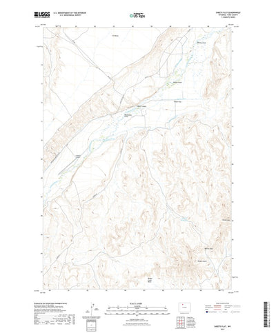 United States Geological Survey Sheets Flat, WY (2021, 24000-Scale) digital map