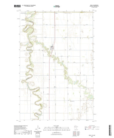 United States Geological Survey Shelly, MN (2022, 24000-Scale) digital map
