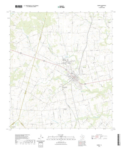 United States Geological Survey Shiner, TX (2022, 24000-Scale) digital map