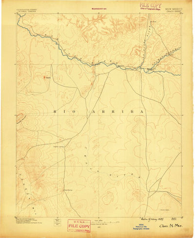 United States Geological Survey Shiprock E, NM-CO (1889, 250000-Scale) digital map