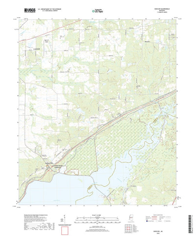 United States Geological Survey Shoccoe, MS (2020, 24000-Scale) digital map