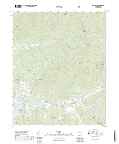 United States Geological Survey Shooting Creek, NC (2022, 24000-Scale) digital map