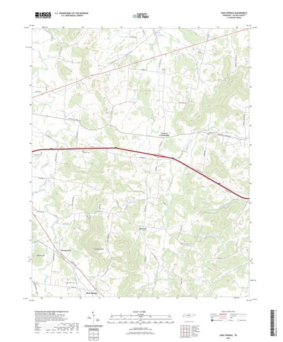 United States Geological Survey Shop Springs, TN (2022, 24000-Scale) digital map