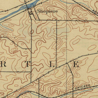 United States Geological Survey Shoppiere, WI (1893, 62500-Scale) digital map