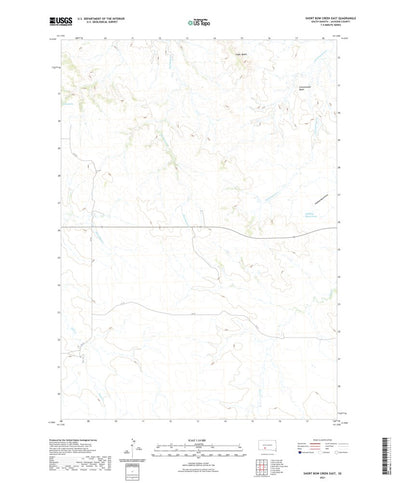 United States Geological Survey Short Bow Creek East, SD (2021, 24000-Scale) digital map