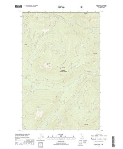United States Geological Survey Shorty Peak, ID (2020, 24000-Scale) digital map