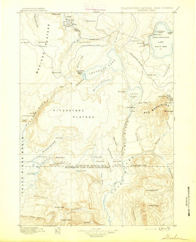United States Geological Survey Shoshone, WY (1895, 125000-Scale) digital map