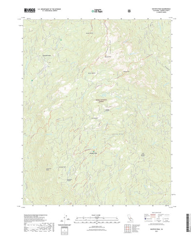United States Geological Survey Shuteye Peak, CA (2021, 24000-Scale) digital map