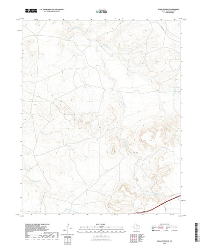 United States Geological Survey Signal Spring SE, TX (2022, 24000-Scale) digital map