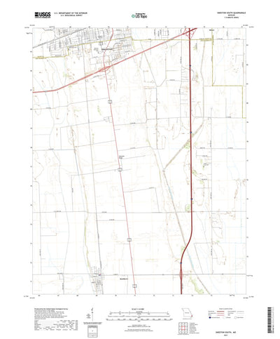 United States Geological Survey Sikeston South, MO (2021, 24000-Scale) digital map