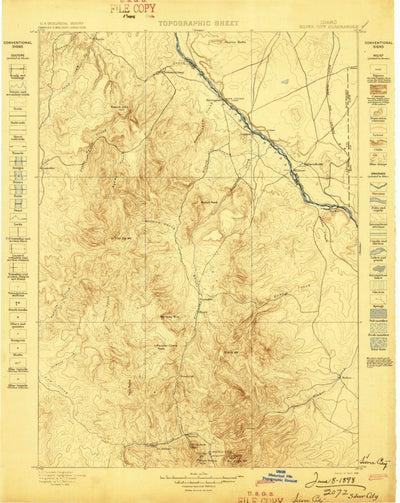 United States Geological Survey Silver City, ID (1898, 125000-Scale) digital map