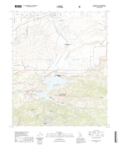 United States Geological Survey Silverwood Lake, CA (2021, 24000-Scale) digital map