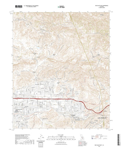 United States Geological Survey Simi Valley East, CA (2022, 24000-Scale) digital map