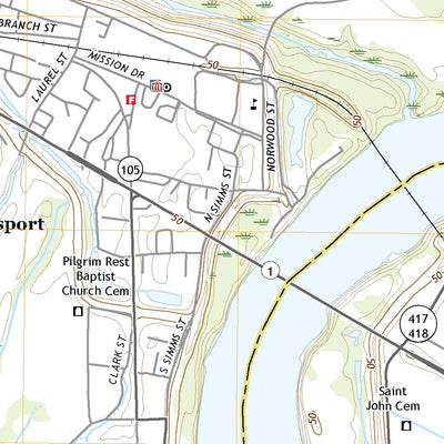 United States Geological Survey Simmesport, LA (2020, 24000-Scale) digital map