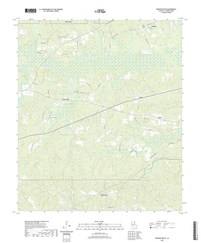 United States Geological Survey Simpson South, LA (2020, 24000-Scale) digital map